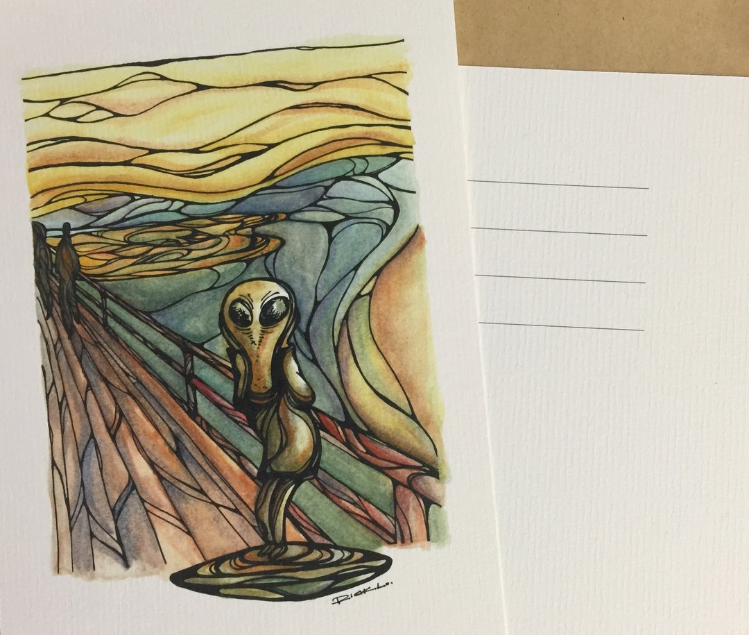 罗兹威尔的呐喊 - 明信片及高品质画作印刷 - 卡片/明信片 - 纸 