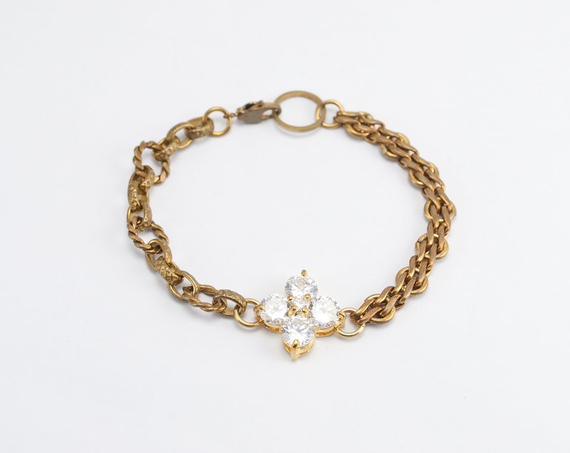 // La Don // 【中世纪-谬思黄铜-美妙四叶】 - 手链/手环 - 其他金属 金色