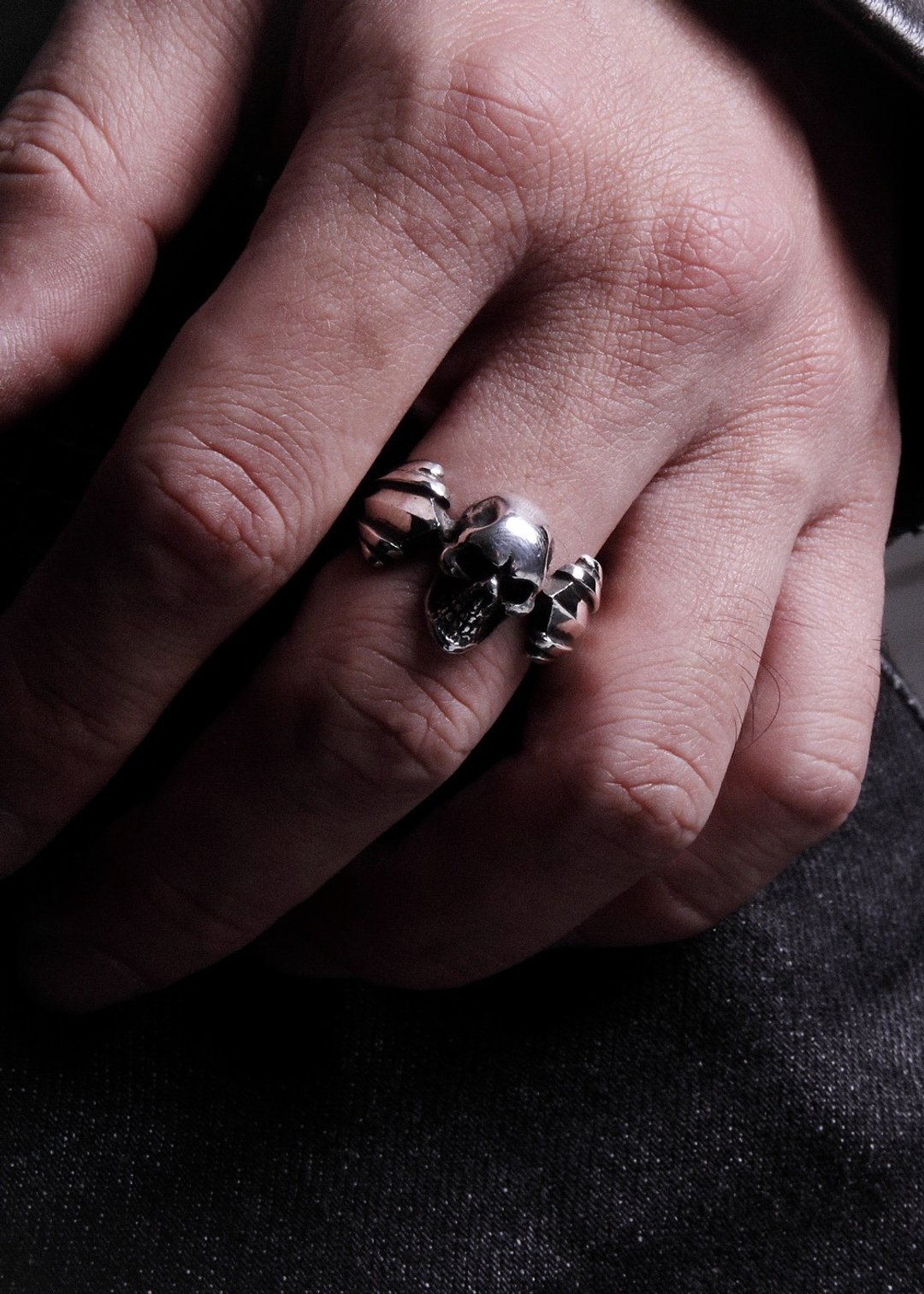 Skull ring M | 奔驰骷髅戒指  | Standard Collection - 戒指 - 纯银 银色