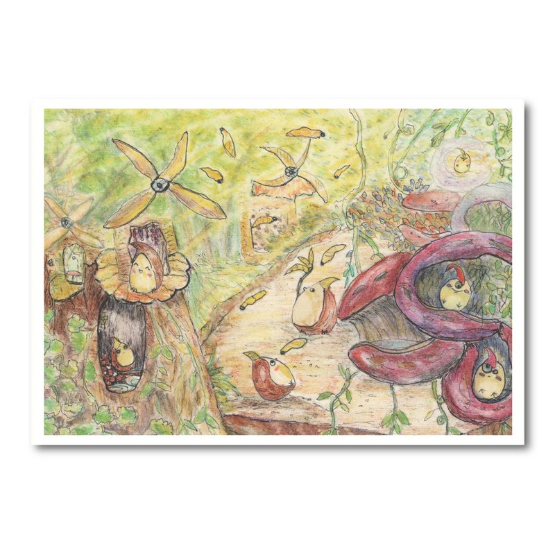 玩风了   明信片/万用卡 - 卡片/明信片 - 纸 橘色