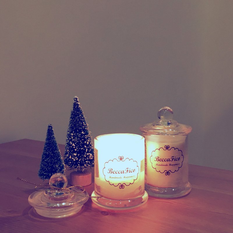 疗愈精油大豆蜡烛(135g x 3入) - 蜡烛/烛台 - 植物．花 白色