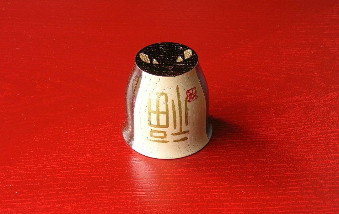 Fukuneko Sake Cup - 茶具/茶杯 - 木头 白色