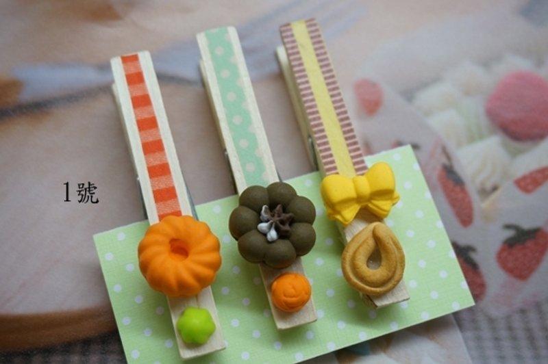 手工制书签木夹(三入一组) - 书签 - 木头 粉红色