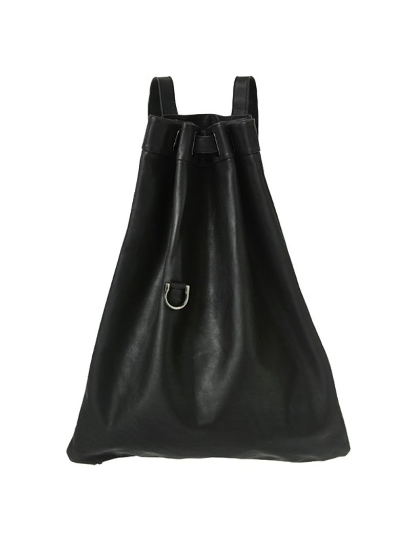 1ST MODERN LEATHER RUCKSACK, ADVENTURE URBAN BACKPACK - 后背包/双肩包 - 真皮 黑色