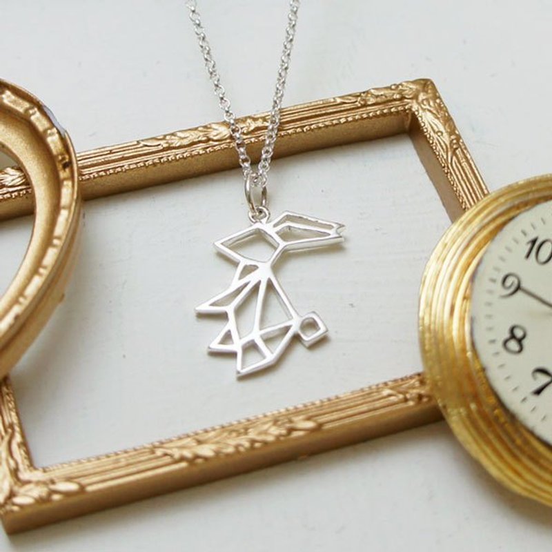 GEORGIA TSAO 兔子纯银项炼 - 项链 - 其他金属 白色