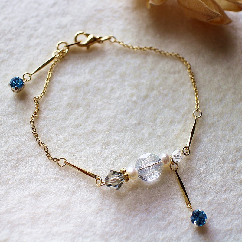 EF一寸之间NO.31 summer浅蓝色波纹手链 - 手链/手环 - 其他材质 多色