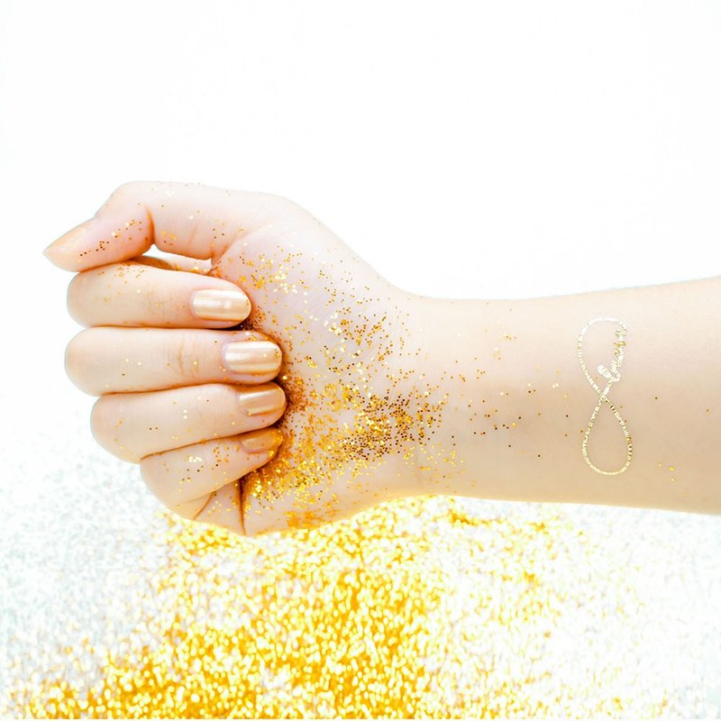 金属刺青纹身贴纸 - 无限勇敢 Surprise Tattoos - 纹身贴 - 纸 金色