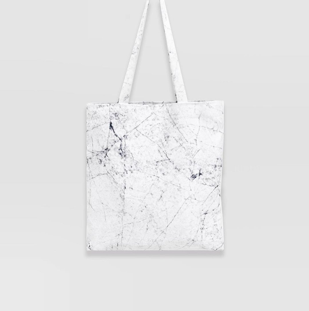全手工 白云石上膊单肩包 TOTEBAG - 侧背包/斜挎包 - 其他材质 白色