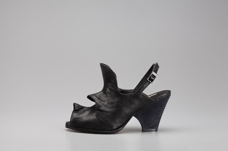 ZOODY / 角力 / 手工鞋 / 楔型后带凉鞋 / 黑色 - 男女凉鞋 - 真皮 黑色