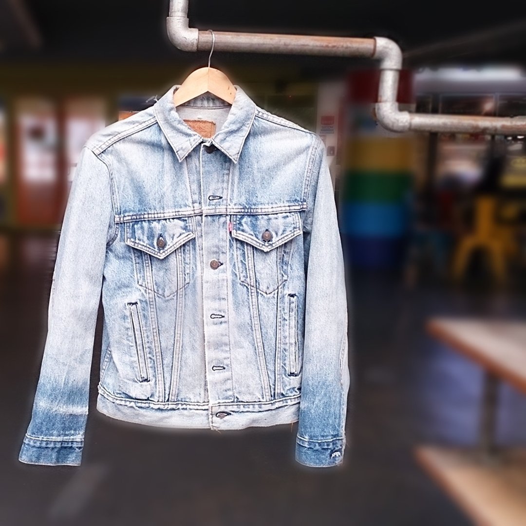 ShiKa//vintage Levi's denim jacket 美制老单宁外套A9-123 - 男装外套 - 棉 蓝色
