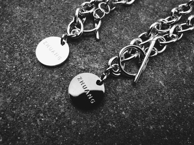 Zhu. 经典圆牌短项链 -Go your own way - 项链 - 其他金属 