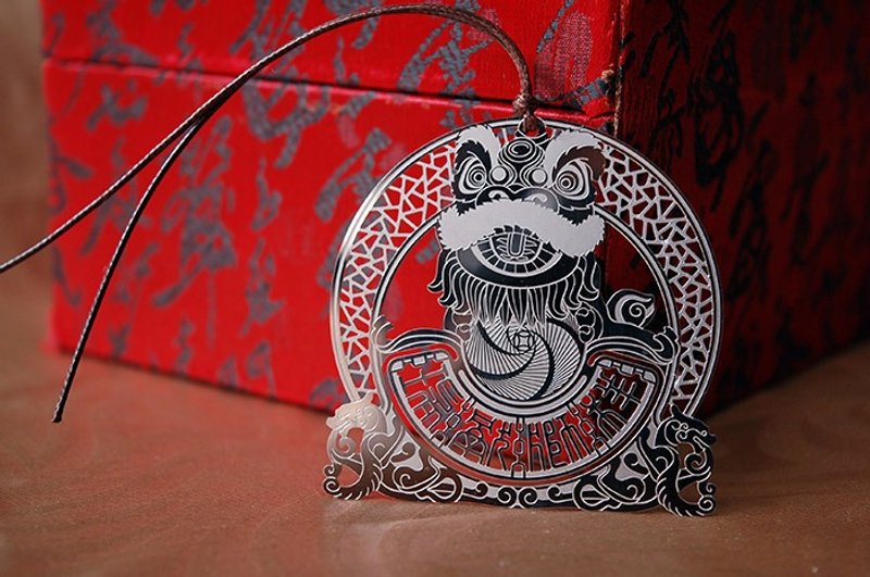 金属书签_祥狮献瑞/吉祥平安 - 书签 - 其他金属 银色