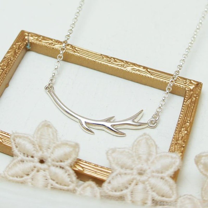 GEORGIA TSAO 鹿角纯银项炼 - 项链 - 其他金属 