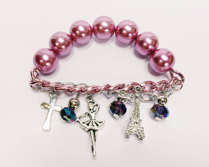 铁塔芭蕾女伶//璀璨粉 - 手链/手环 - 其他材质 粉红色