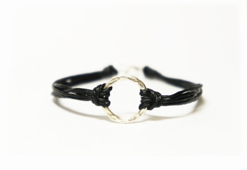 IF+｜森林之月：简约纯银圈手环 - 手链/手环 - 其他金属 黑色