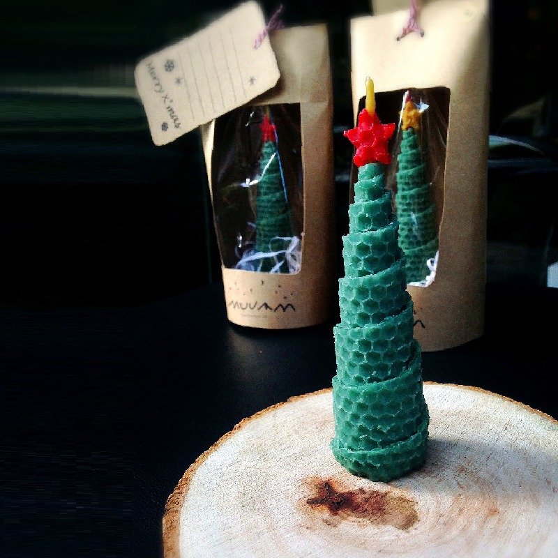 **MUUNM**星光圣诞树 手感蜂蜡蜡烛 - 蜡烛/烛台 - 蜡 绿色