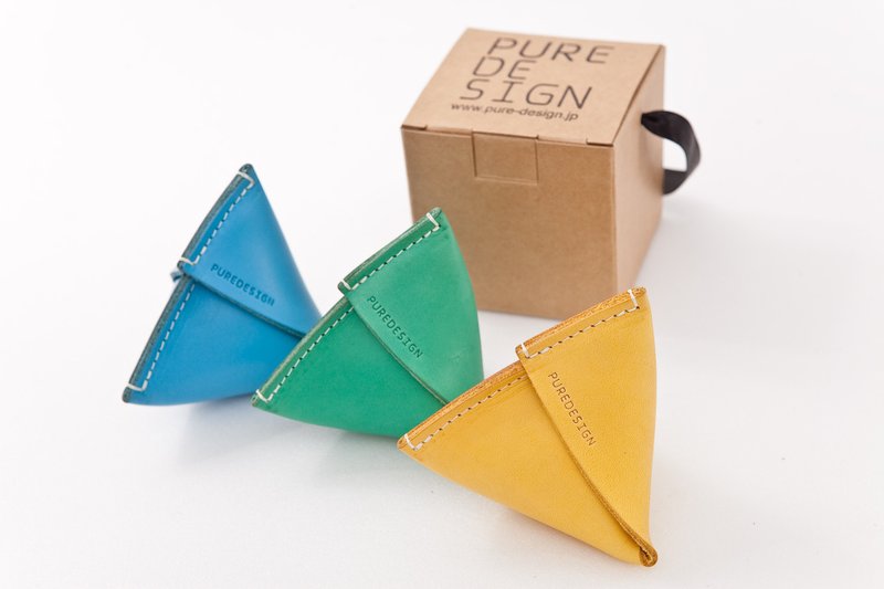 ＃PURE DESIGN＃粽型小銭入れ植鞣牛革粽子零钱包 - 零钱包 - 真皮 黄色