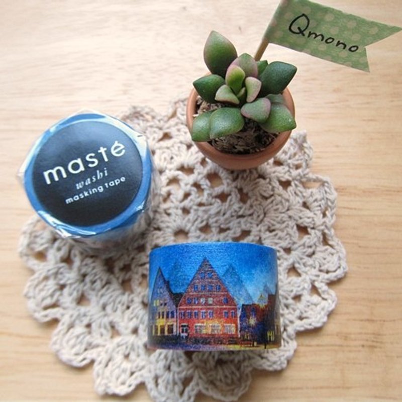maste Masking Tape 和纸胶带 Multi系列【世界街景-北欧(MST-MKT10-C)】 - 纸胶带 - 纸 蓝色