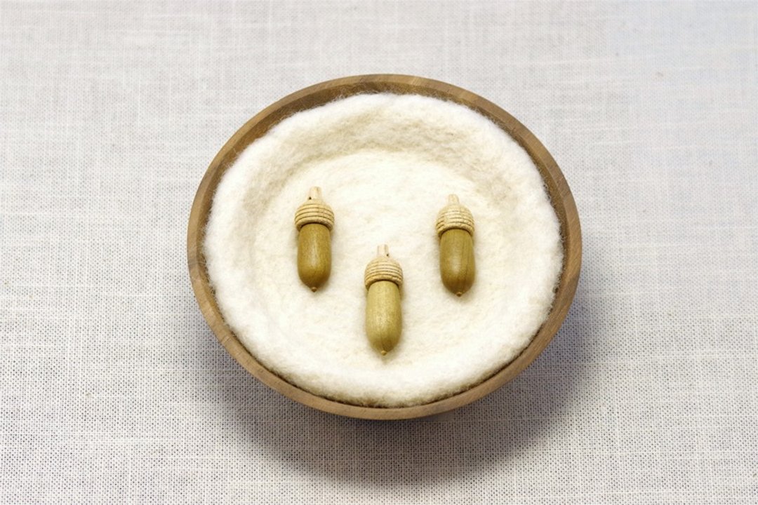 Made-to-order | A-12  Wooden acorn -Magnolia &amp; Chestnut - 其他 - 木头 绿色