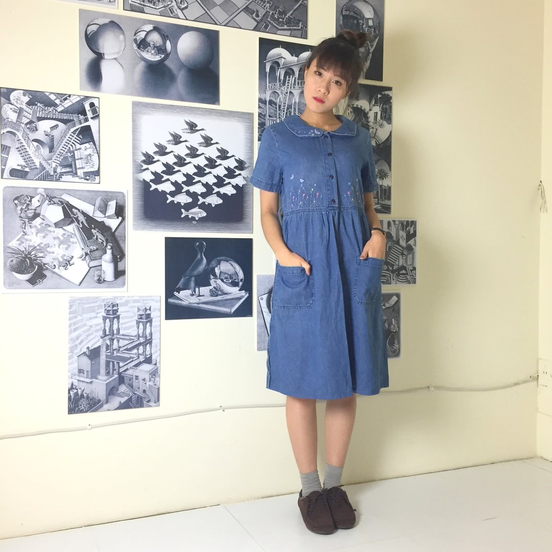 古着洋装_/ 牛仔少女 / 刺绣 / 牛仔 - 洋装/连衣裙 - 其他材质 多色