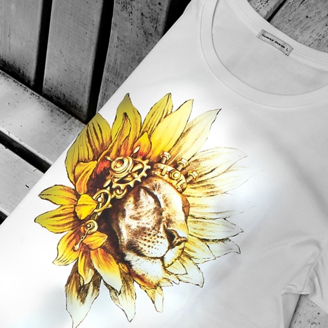 The sunflower - 中性连帽卫衣/T 恤 - 棉 白色