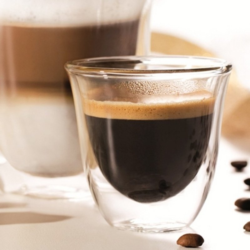 (单个价) 60cc【MSA Espresso杯】意大利Delonghi迪朗奇 暖在心ESPRESSO双层玻璃咖啡杯 (不含饮料) 手工杯 定制化 - 咖啡杯/马克杯 - 玻璃 咖啡色