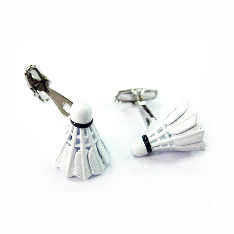 运动款-羽毛球袖扣 Badminton Cuffink - 袖扣 - 其他金属 