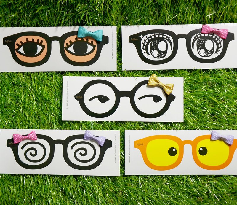 [buyMood]白目叮 变脸贴 蝴蝶结Pinkoi独家组5入组 - 贴纸 - 防水材质 