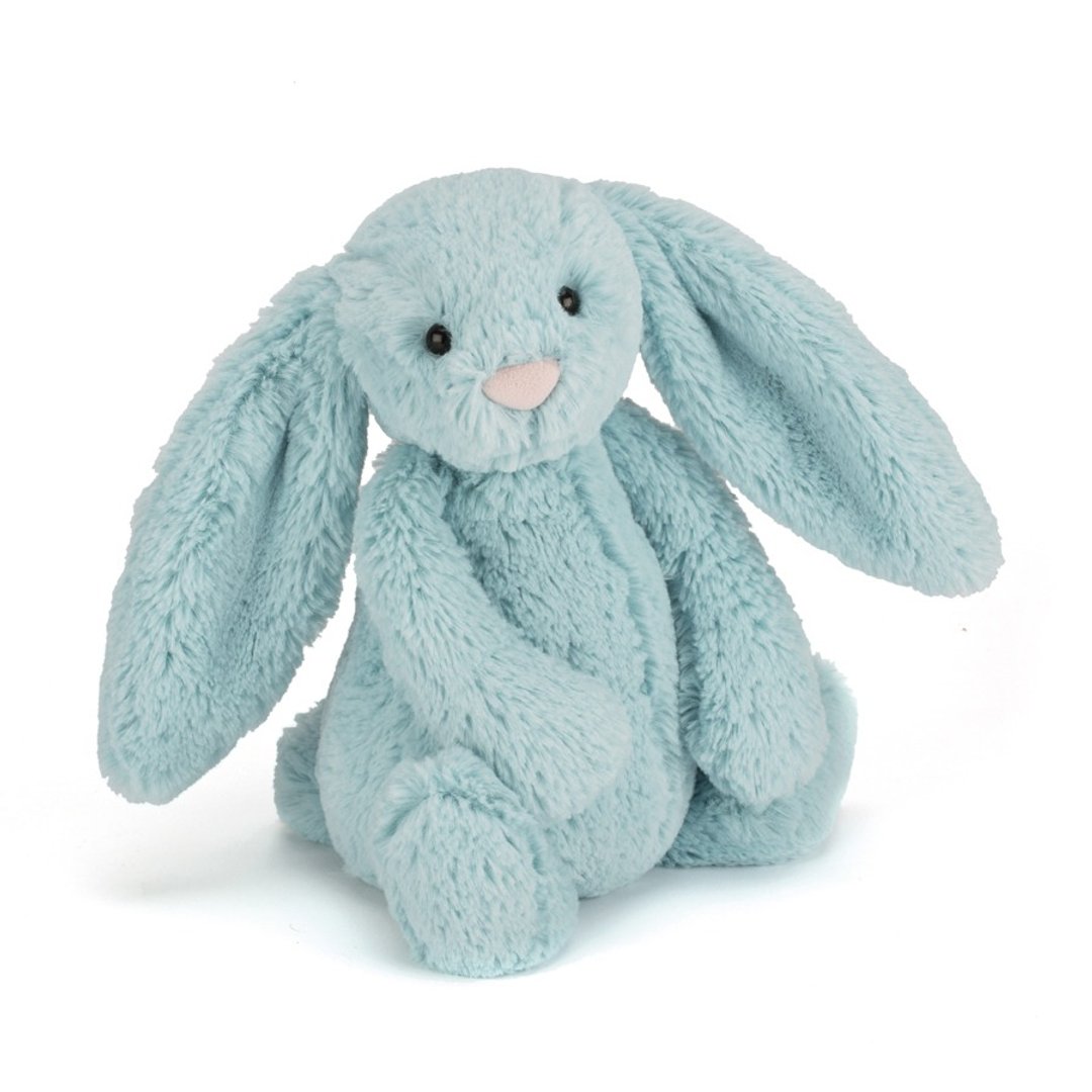 Jellycat Bashful Aqua Bunny 冰沙蓝 18cm - 玩偶/公仔 - 聚酯纤维 蓝色