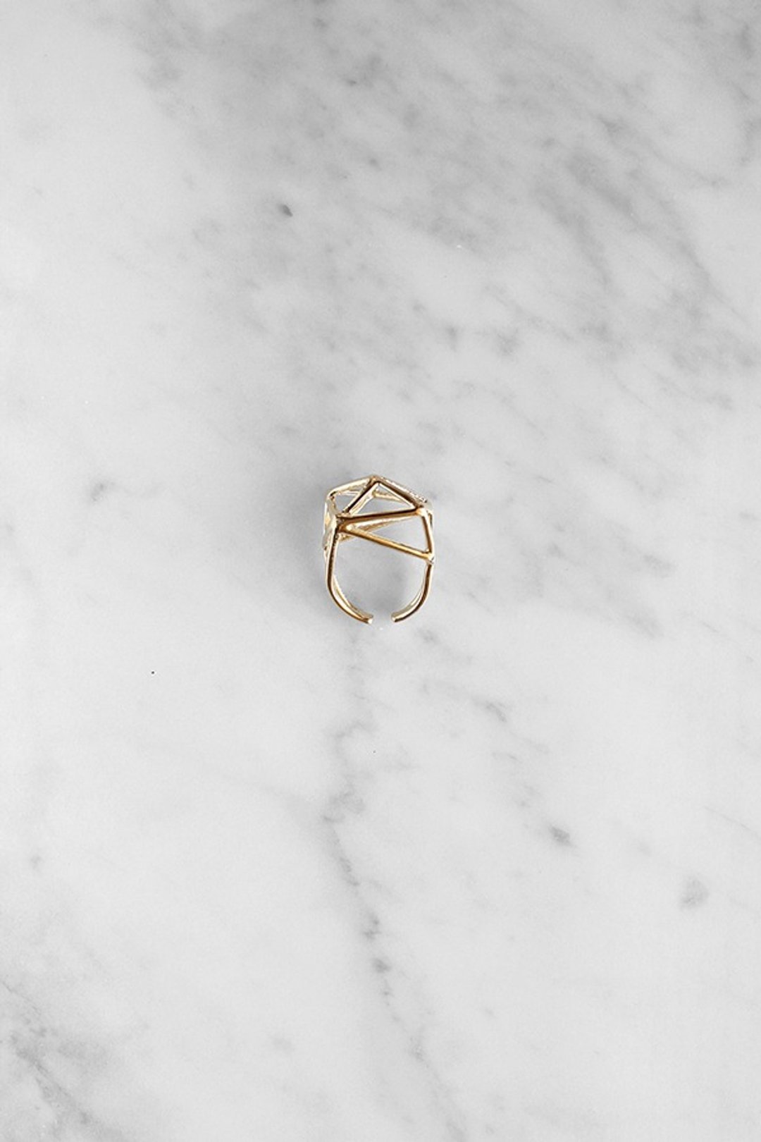 Poly Struc Ring - 金色 - 戒指 - 纸 金色