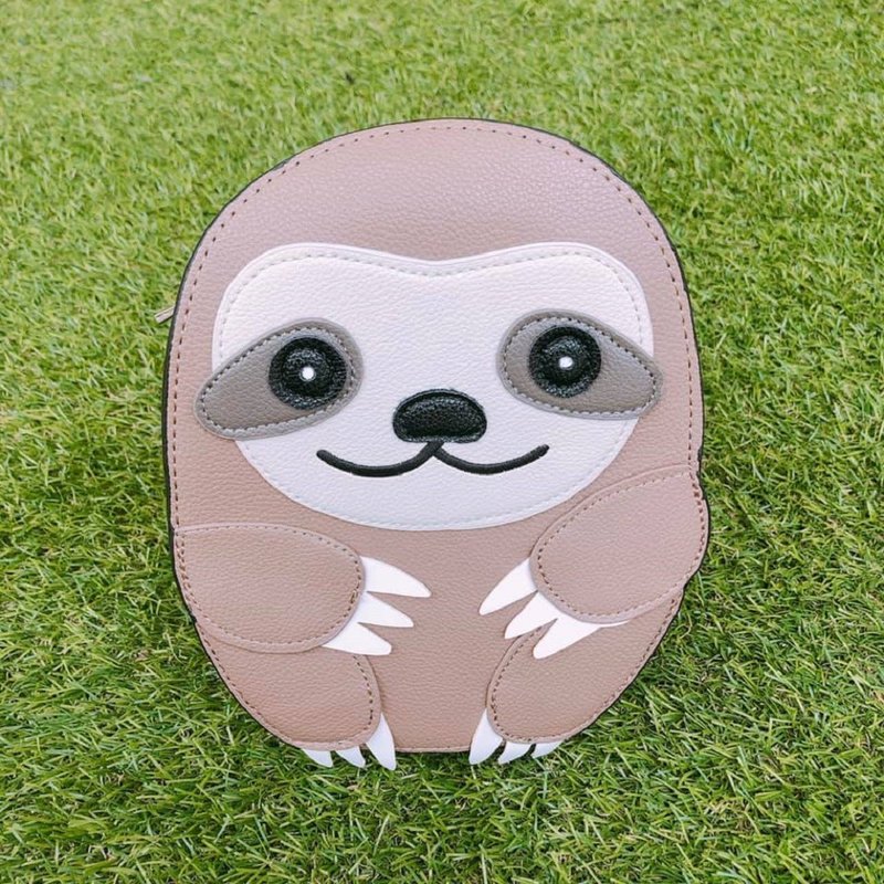 三趾树獭/树懒童趣造型斜背包/斜背包/手机包/动物包 - 酷乐村 - 侧背包/斜挎包 - 人造皮革 灰色