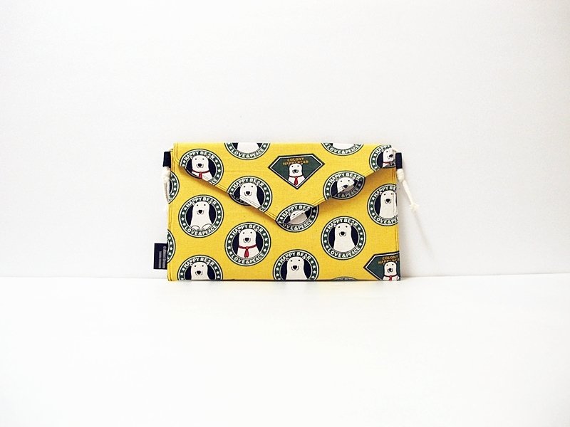 【手拿侧背信封Dream Bag-救救北极熊熊努特-鲜黄色】 - 手拿包 - 其他材质 黄色