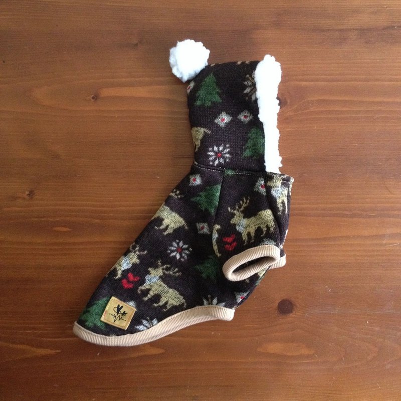 *给狗狗的* 咖啡贵气 小精灵装 S号吉娃娃 - 衣/帽 - 其他材质 咖啡色