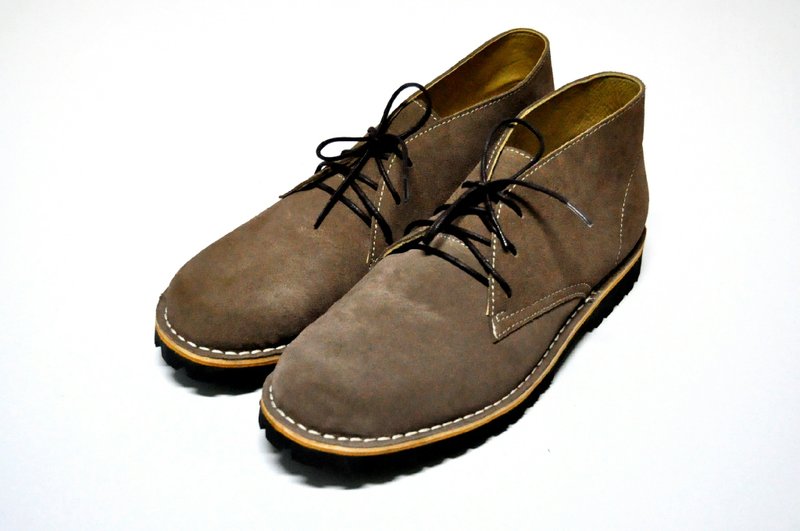 我很软。Sandstorm沙漠靴。耐磨登山底。B2259 - 男款靴子 - 真皮 咖啡色