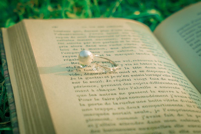 月露。戒--棉珍珠水滴戒指 - 戒指 - 其他金属 透明