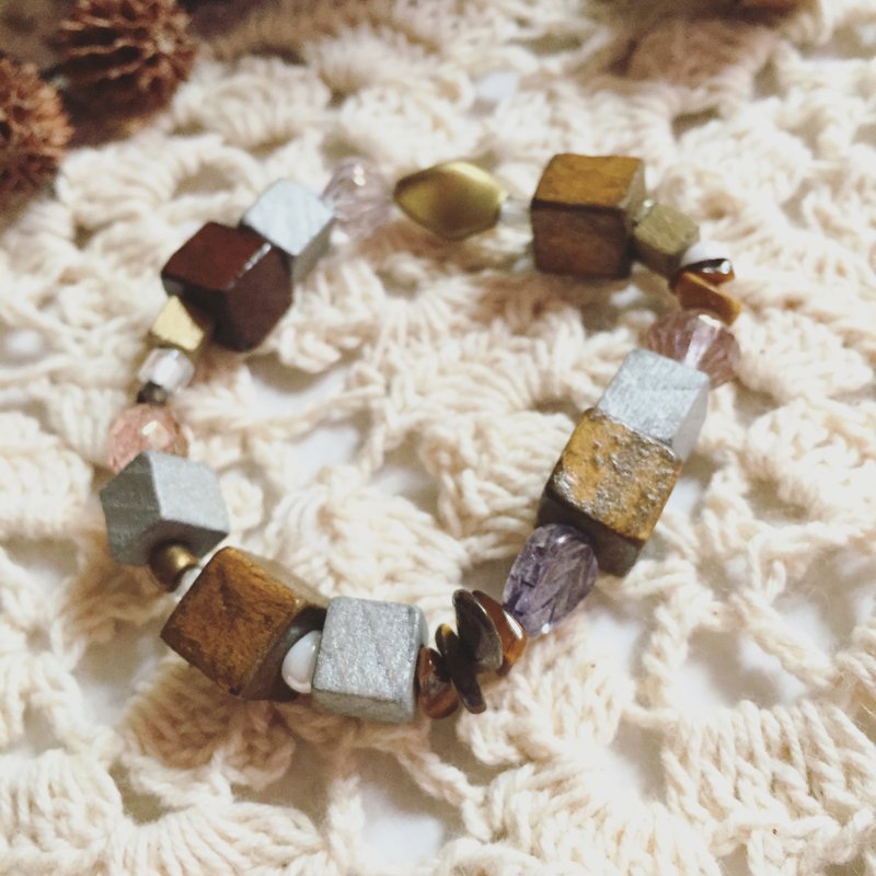 烧薰 木质手环 - 手链/手环 - 其他材质 咖啡色