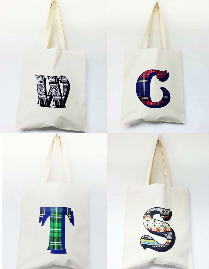 个性化 - 英文字母袋子 - 手提包/手提袋 - 棉．麻 