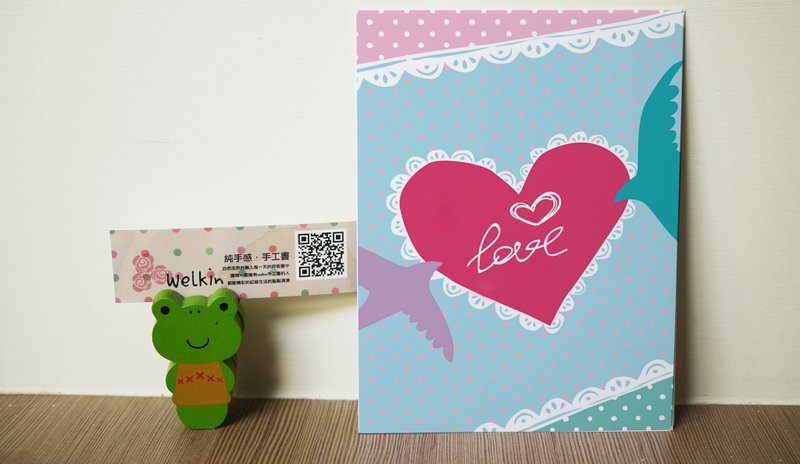 ☆° 洛可可草莓 WELKIN手创 °谢谢。我爱你/妳_手工明信片-爱心 - 卡片/明信片 - 纸 
