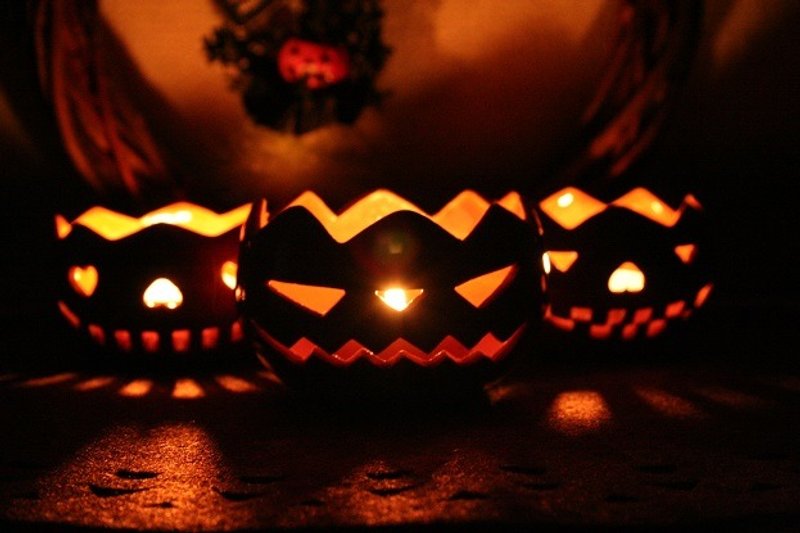 Halloween ☆ jack o lantern C - 蜡烛/烛台 - 其他材质 橘色