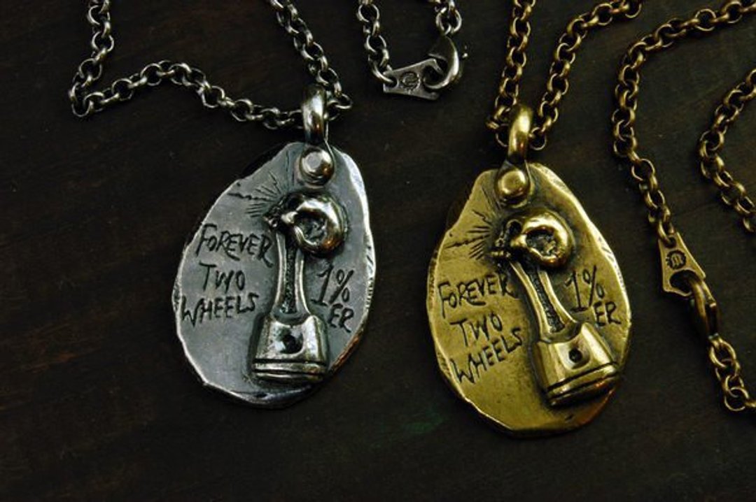 【METALIZE】1% Skull & Piston Necklace 1%骷髅活塞项链 - 项链 - 其他金属 