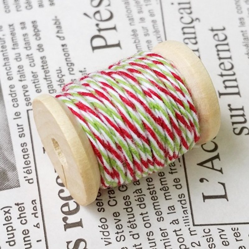 美国进口 Divine Twine 三色棉线-木轴分装【Holiday】圣诞节 - 包装材料 - 棉．麻 多色