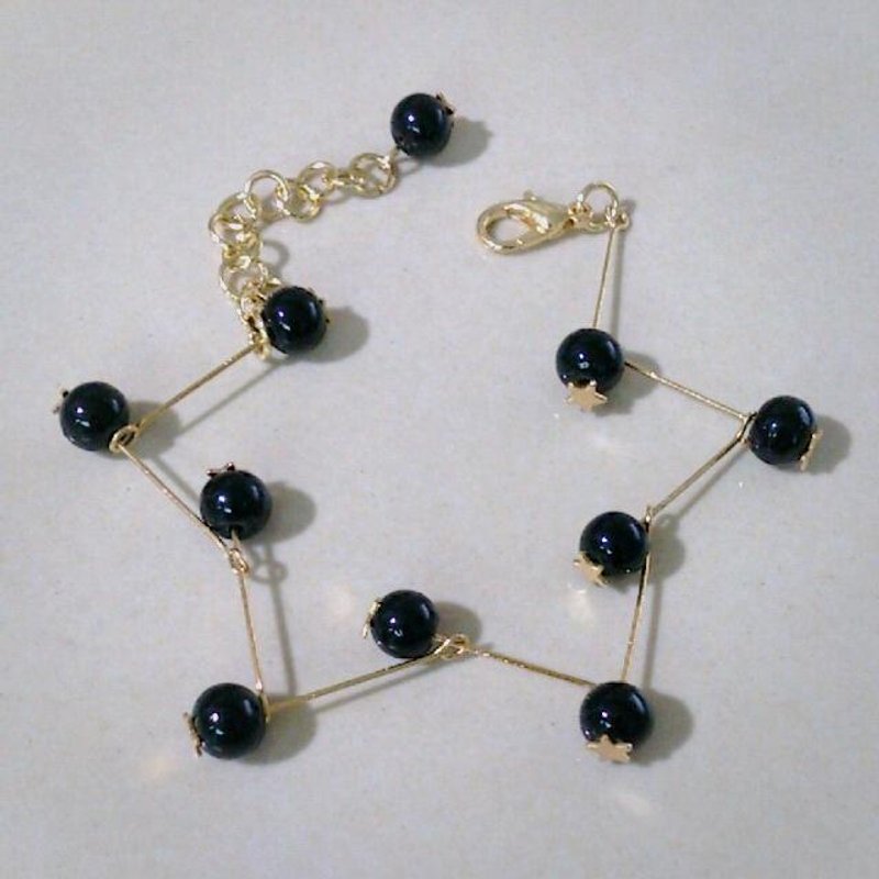 人鱼珍珠眼泪系列～大黑珍珠手链（一层） - 手链/手环 - 其他材质 黑色