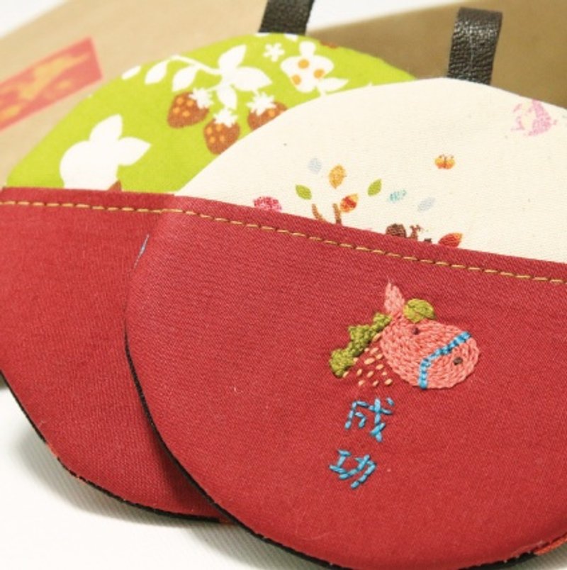 新年好杯垫 - 杯垫 - 其他材质 红色