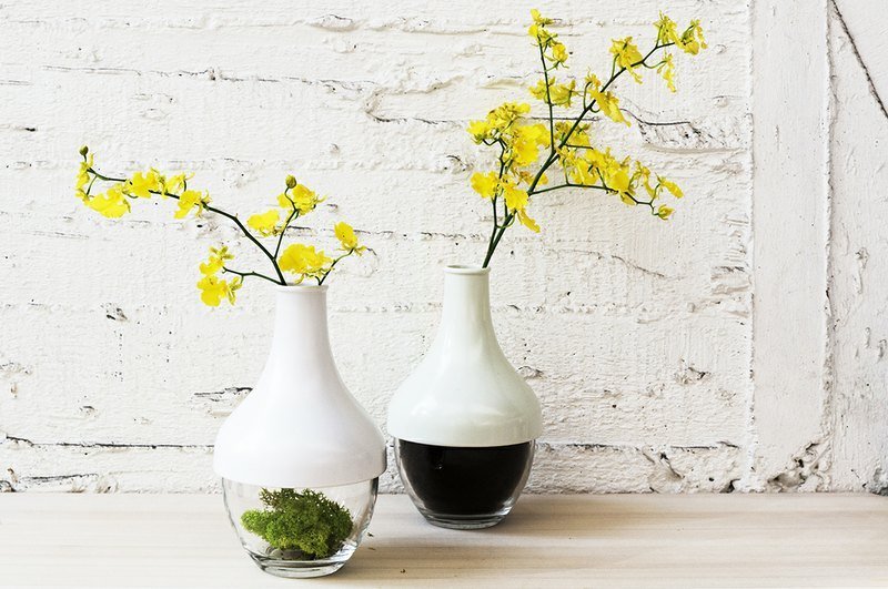 花1/2多功能复合式花器 - 植栽/盆栽 - 其他材质 白色