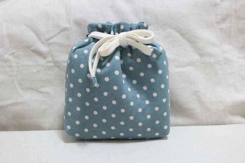 MINI25 立可拍相机束口袋(湖水绿底白点点) - 相机包/相机袋 - 其他材质 绿色