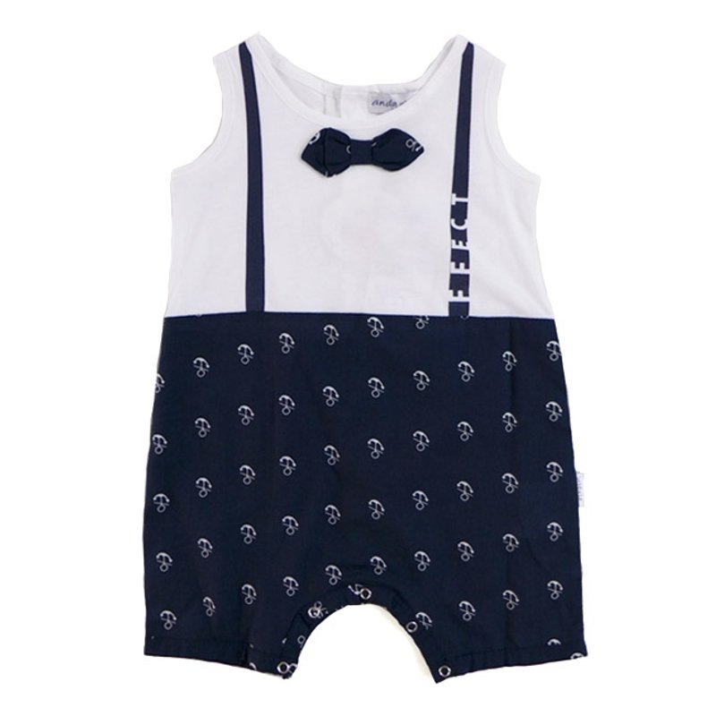 andywawa海军风假吊带连身衣 - 其他 - 棉．麻 白色