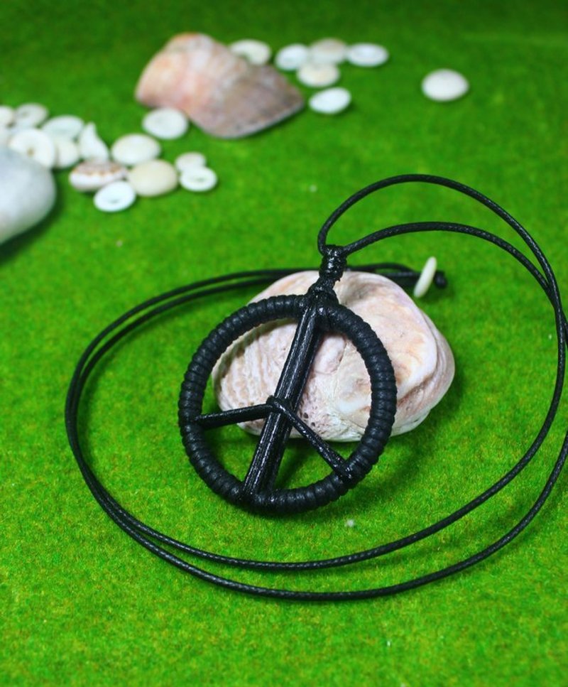 TvT PEACE和平编绳项链 无编织款 - 项链 - 棉．麻 黑色