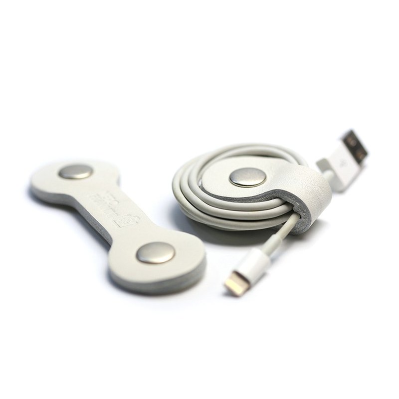 NERO FRANNINI 痞皮系列〈皮革整线器〉小牛皮／百合白色（2个一组／不含USB线材） - 其他 - 真皮 白色