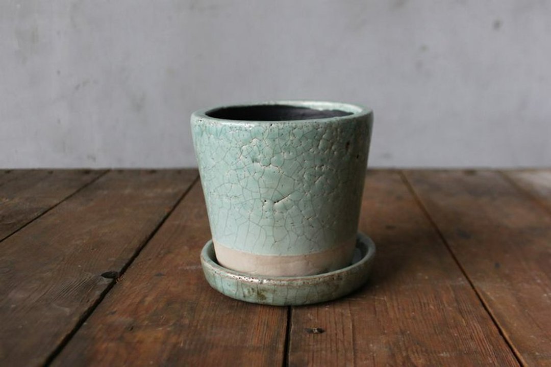 Dulton陶釉烧花盆_霜绿色classical green - 花瓶/陶器 - 其他材质 绿色