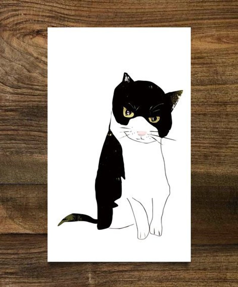 ［小熊，妳好］明信片 - 卡片/明信片 - 纸 黑色